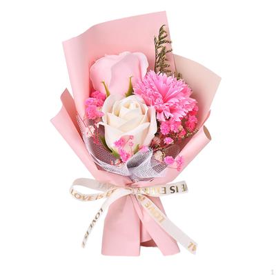 Mini-Seifenblumenstrauß, künstliche Badeblume, Valentinstagsgeschenk, Blumenarrangement für