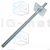 Post Base Adjustable Anchor 110X500 Rod M24