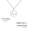 Teamer Söt Kattunge Katt Rostfritt Stål Halsband för Kvinnor Ekorre Fågel Rund Hänge Kedja Choker Smycken Mors Dag Presenter