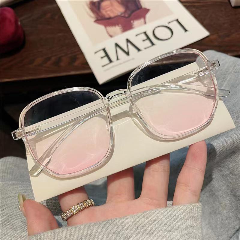 Women's Cute Round Blush Glasses for Students - Fashionable Myopia Frames
