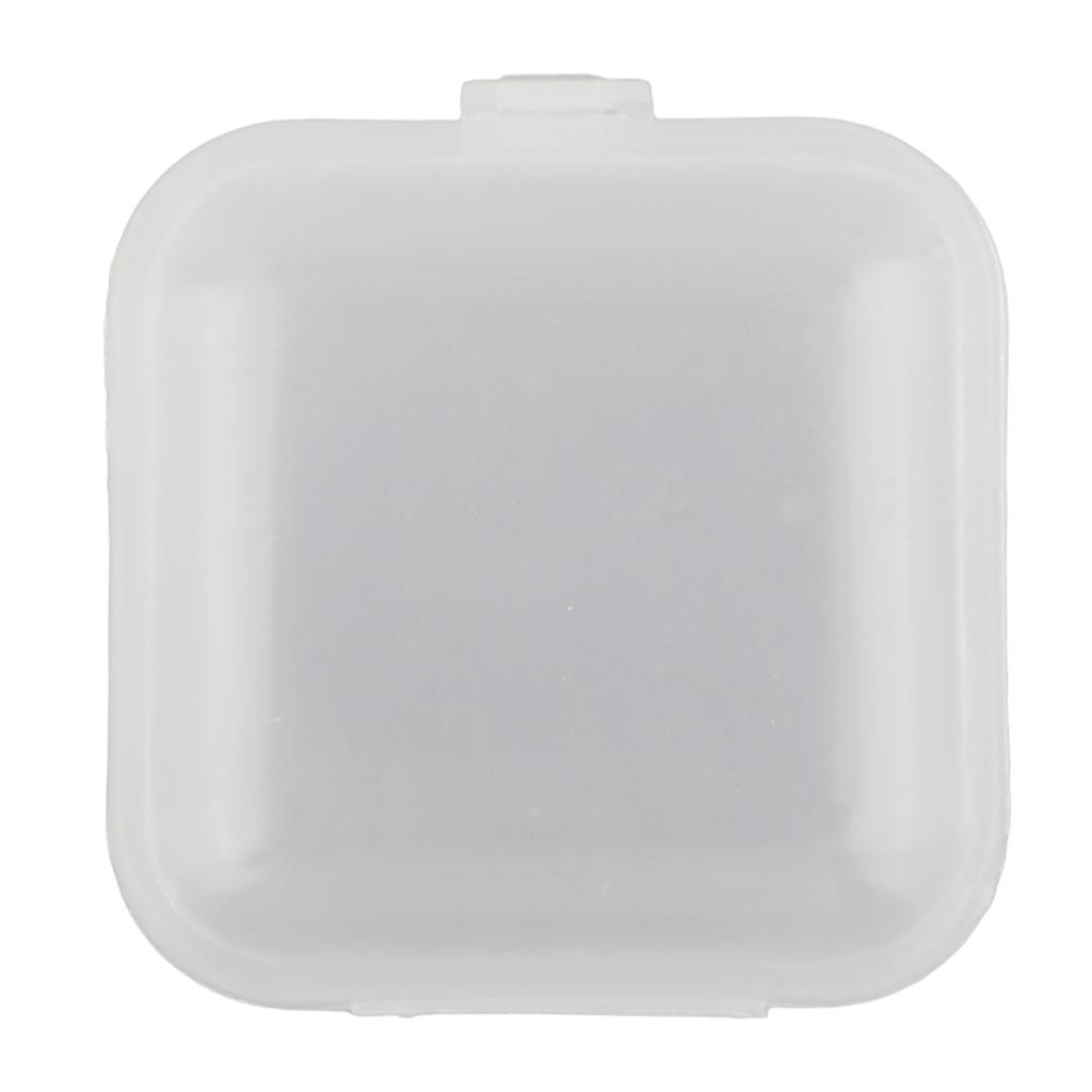 For Storage Plastic Box Storage Box Transparent Square Mini Plastic Organizer Box Packaging Display Compact Size