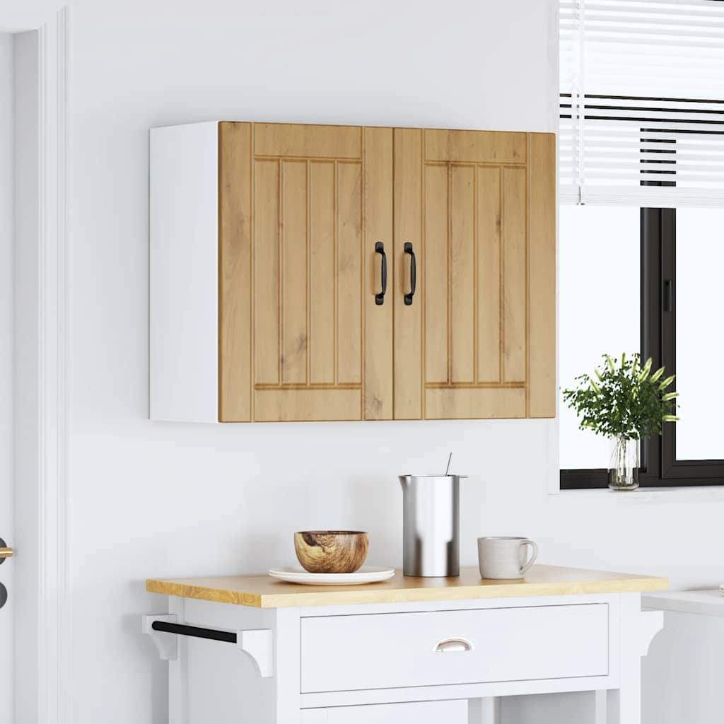 Braun Küchen-Hängeschrank Lucca Artisan-Eiche Holzwerkstoff Vidaxl - Bild 2