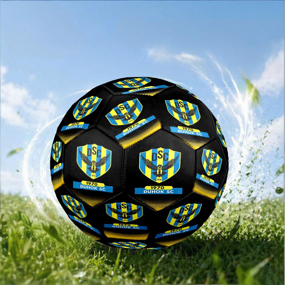 Duhok Sports Club Emblem Size 5 Soccer Ball,Indoor/Outdoor Suitable for Training Matches Tournaments Practice Games Perfect Gift for Fan
