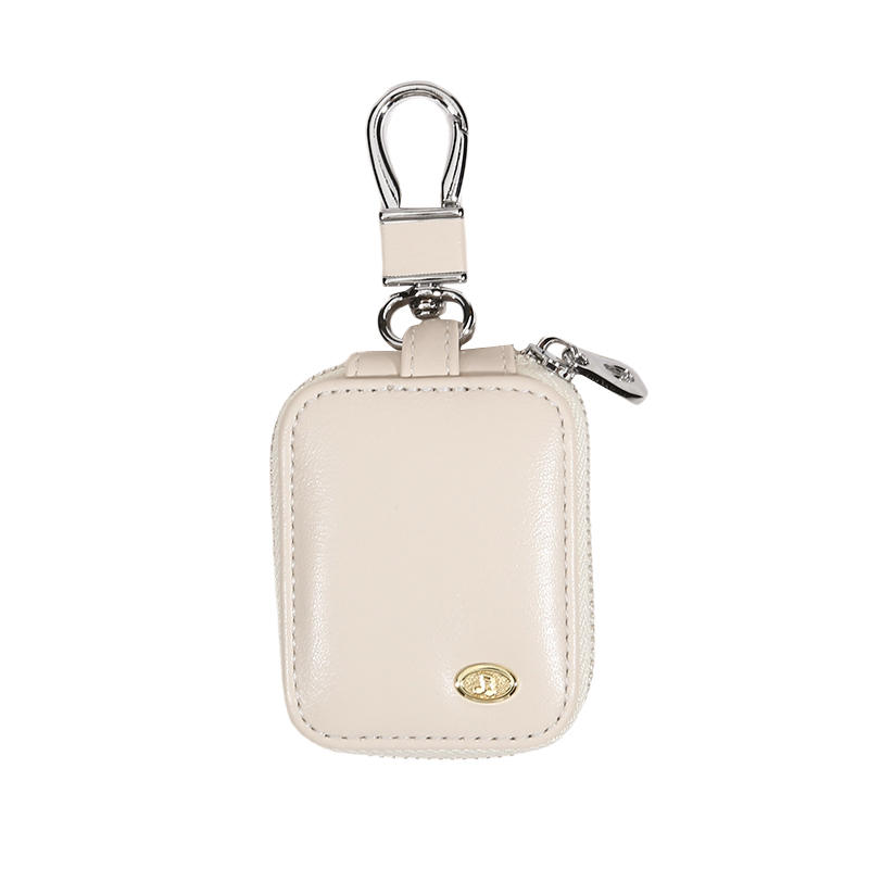 Compact Lightweight Travel Headphone Storage Case Women Men Wireless Earphones Earbud Protective Zipper Carrying Pouch with Keychain