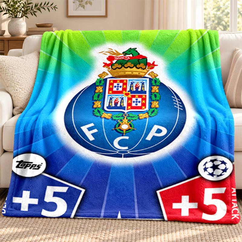 FC Porto blanket Flannel Blanket Soft Cozy Plush Throw for Sofa Bed Lightweight Home Decoration Outdoor camping