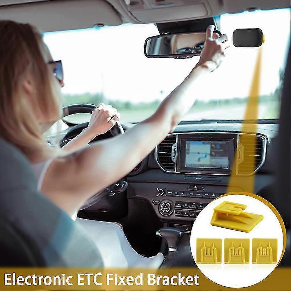 4pcs Adhesive Telepass Holder for Windshield - Toll Payment Clip Support for Cars & Vehicles
