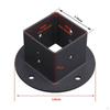 4 Pieces Square Post Base Bracket Coated Metal Mount Construction Hardware Mounting
