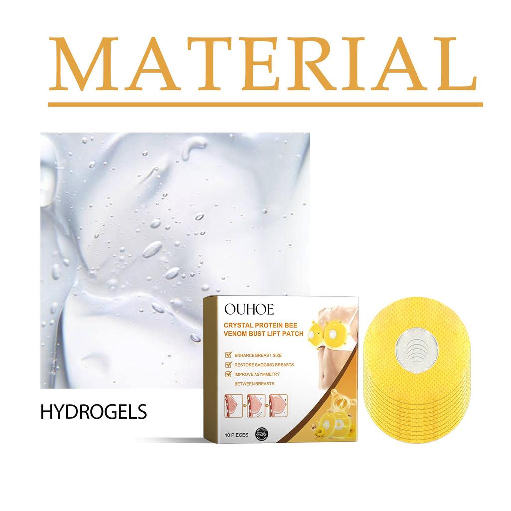 OUHOE Breast Lift Pads 10pcs Lift & Firm Breasts Prevent Sagging Gather & Plump Seamless & Breathable Beautiful Breast Pads