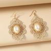 Elegant European & American Antique Black Tassel Lace Stud Earrings
