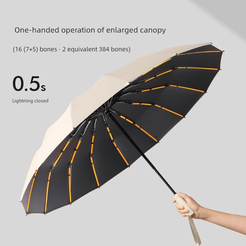 Full-Automatic Umbrella Extra-Large Thickened Reinforced Men's Large Umbrella Women Sun Umbrella for Students To Go To School