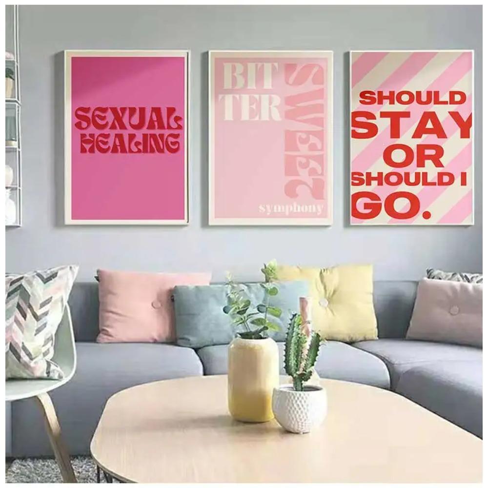 Minimalism Decor Posters Quotes Wall Art Canvas Painting Inspired Music Ciao Amore With Love Prints Living Room Home Decor