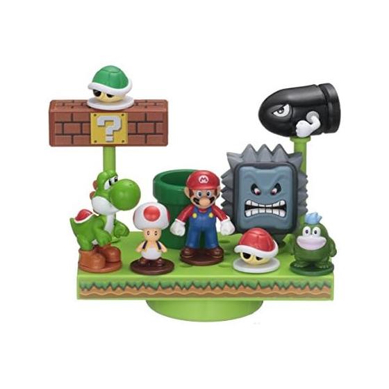 EPOCH Super Mario Balance World Game Mario & Yoshi Set - Ages 4+, 1-4 Players - Includes 8 Character Figures (Mario, Toad, Yoshi, Thwomp, Bullet