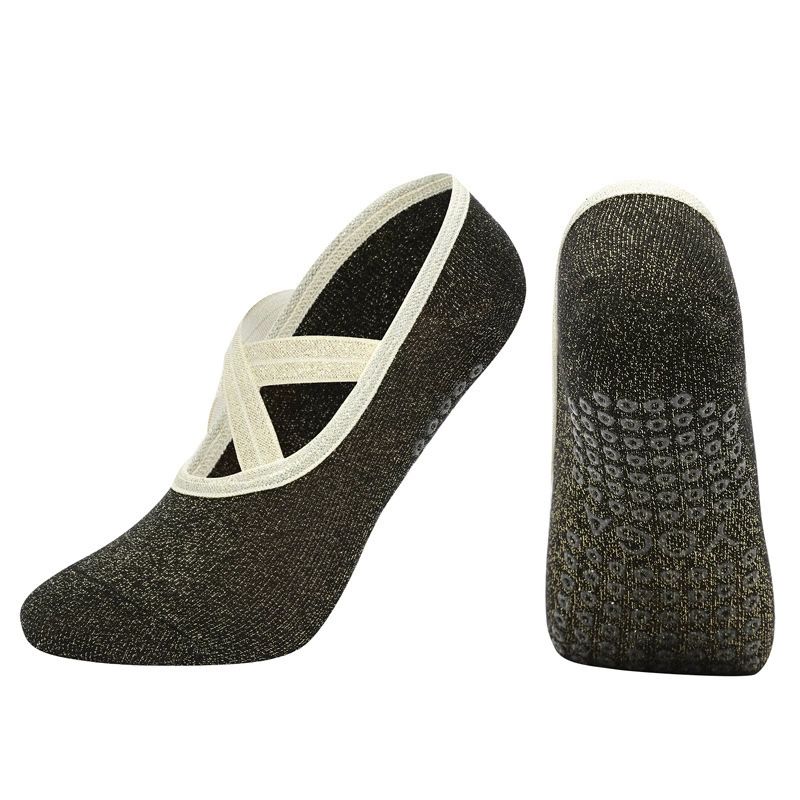 

Носки для йоги Нескользящие Профессиональные Женские Носки для Танцев в Помещении Фитнес-Зала Взрослые Носки для Йоги Нескользящие Носки для Пилатеса H4-Black