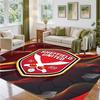 Sheffield United Football Design Crystal Velvet Rug Soft Decorative Mat for Bedroom Entrance