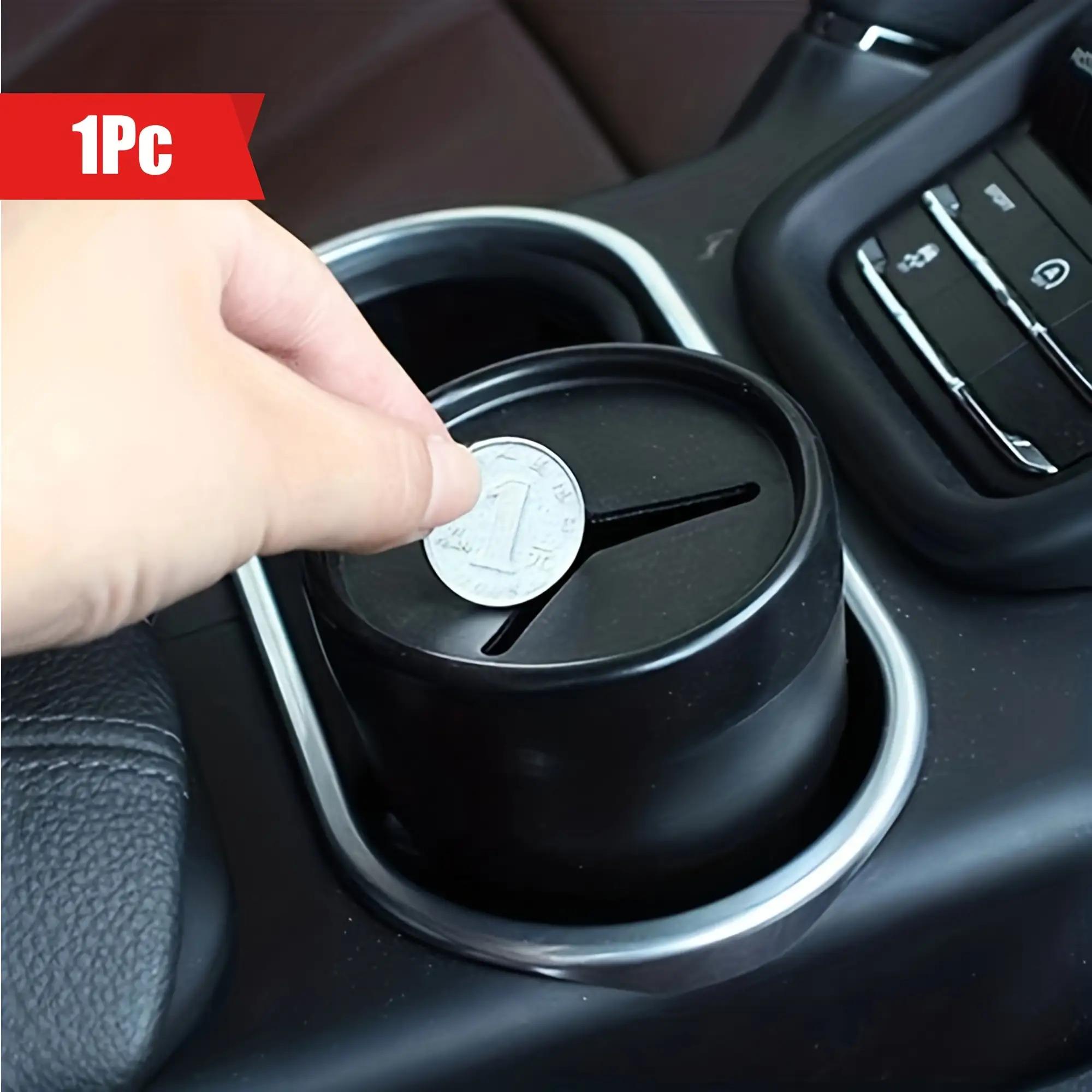 

1pc Car Organizer with Easy-Open Lid - All-in-One Ashtray, Coin Holder, Trash Bin,Cup Holder, Lightweight Durable Design