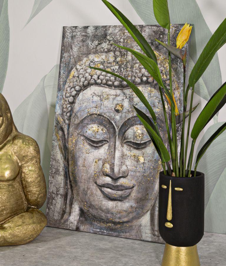 Handmade Wall Painting Face Buddha Light -A- Cm 80X3X120
