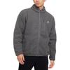 Letter Logo Stand Collar Zipper Long Sleeve Fleece Jacket Men Jackets Gray FZ0889-068