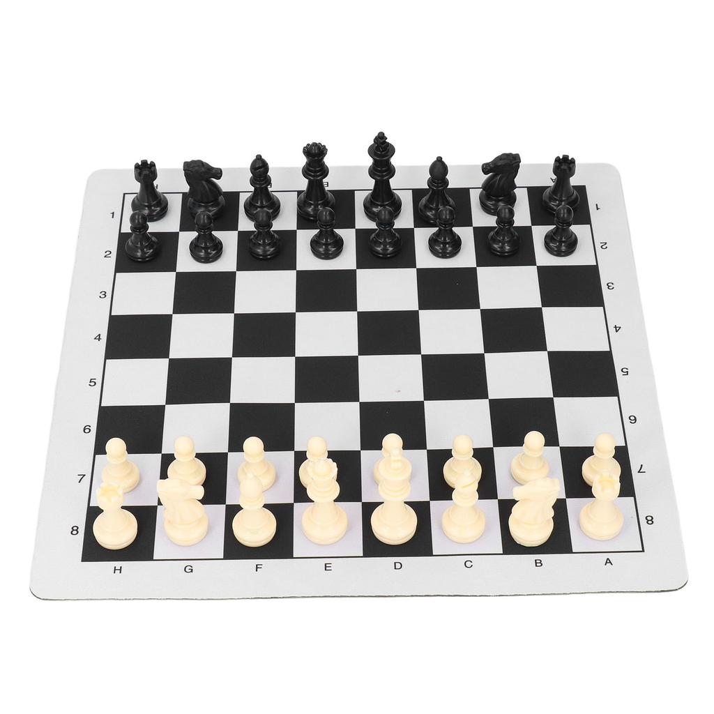 Travel Chess Board Game Set Professional Standard Folding Roll Up Travel Chess Board with 32 Chess