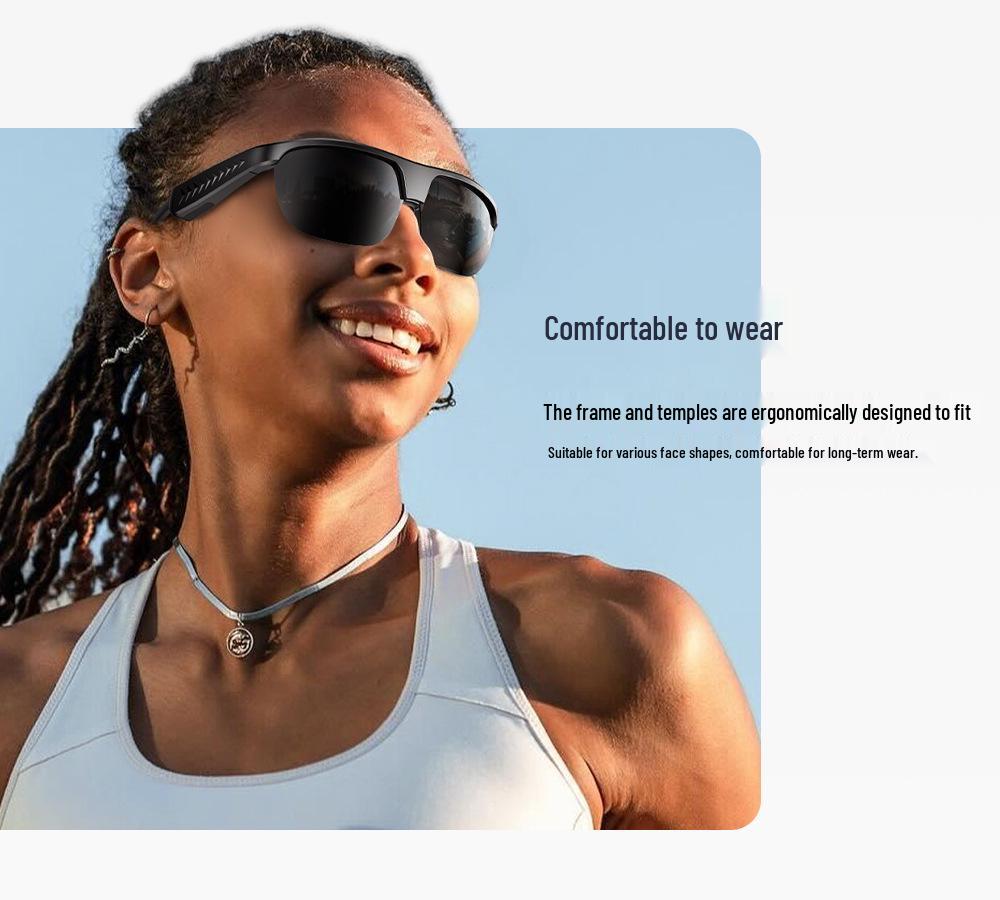 L01 Smart Audio Glasses: Bluetooth Sunglasses with Replaceable Lenses & Wireless Calling