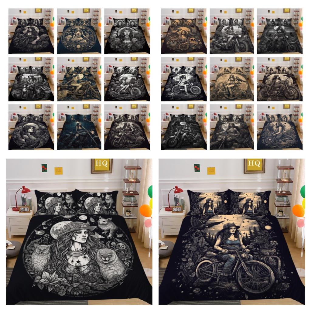 3D Beauty Skull Printing Bedspreads Twin Size Polyester Home Bedding Set Boy High Quality Home Duvet Cover Set