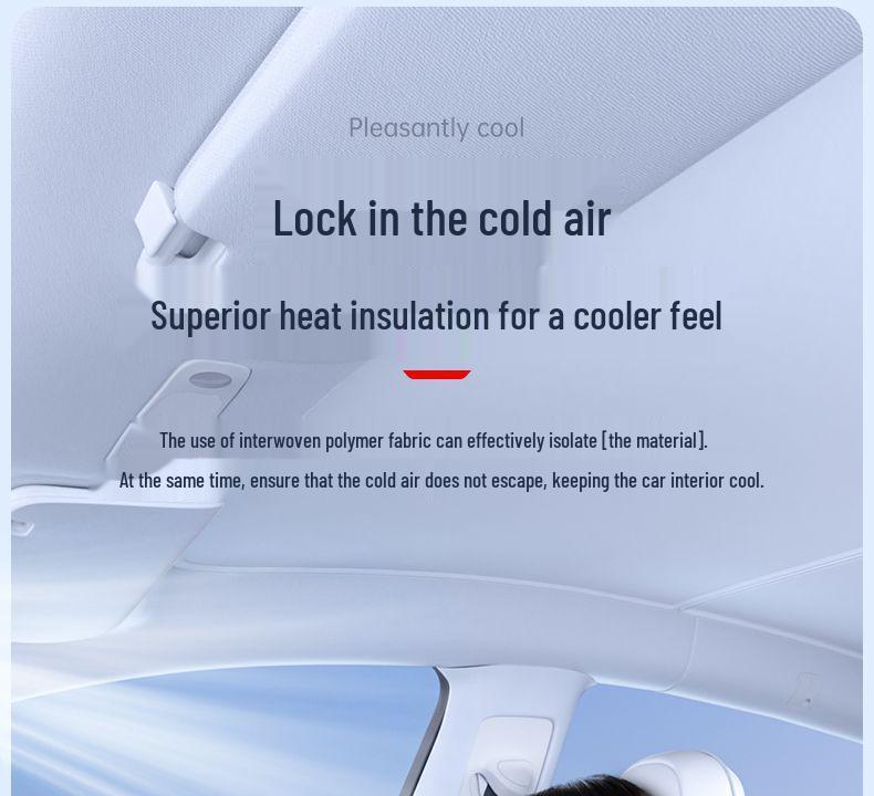 Compatible with all Tesla models: updated sunroof ice crystal sunshade for Model Y/3/YL, rear window type.