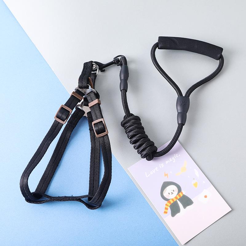 

Поводок для собаки Взрывозащищенный Нейлоновая ручка Нагрудный ремень Для маленьких и средних собак Поводок для выгула собаки Защита от потери Зоотовары M【1.0*120cm】