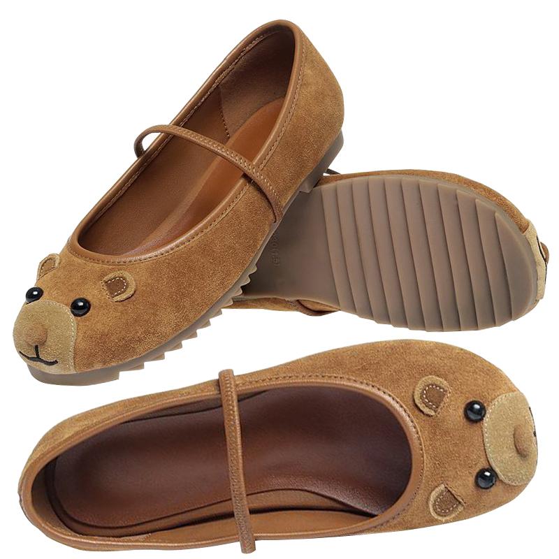 

Балетки Мэри Джейн для маленькой мышки, одинарные туфли, для беременной мамы, нескользящая мягкая подошва, мягкая поверхность, женские лоферы для вождения, лето 35 хаки