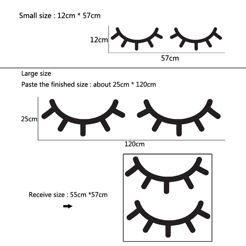 Cute Beautiful Eyes Eyelashes Wall Sticker For Home Decor Living Room Background Decoration Decals Art Personalized Wallpaper