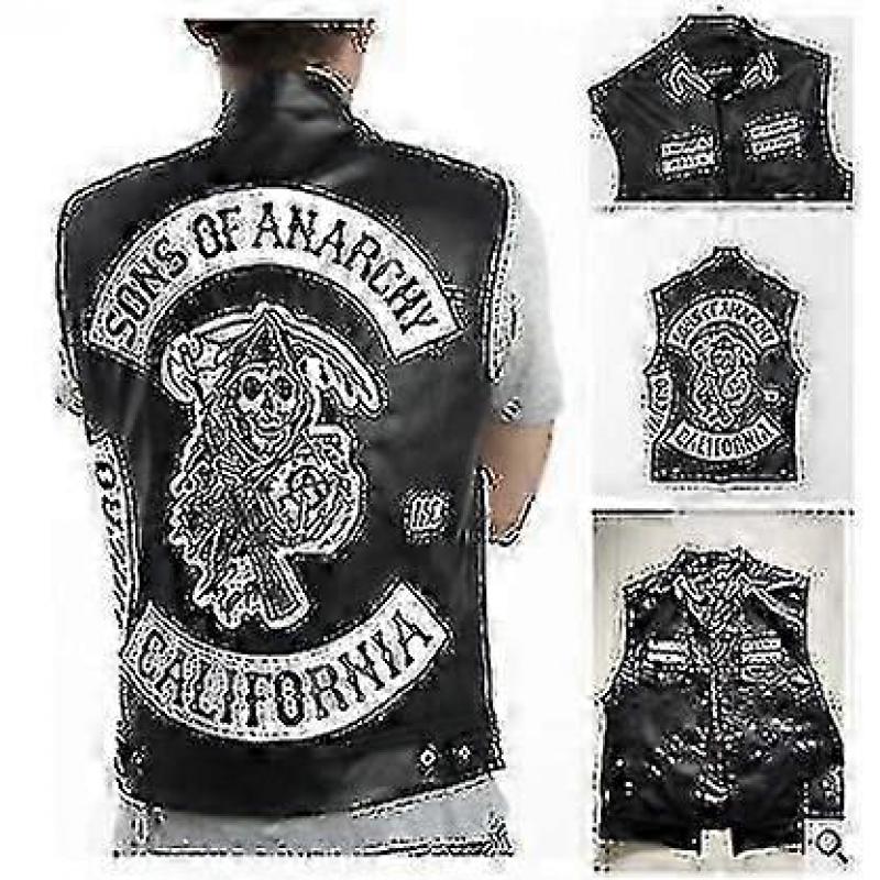 Sons Of Anarchy Hoodie Tv Soa Cosplay Costume Men Zipper Jacket Leath
