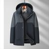 Herren Daunenjacke Winter Business Freizeit Farbkombination Werkzeug Kapuze Warm Daunenjacke Herren