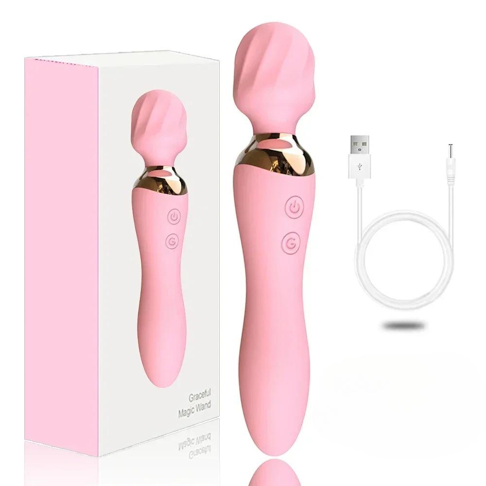 10 Speeds Heating AV Vibrators Magic Wand Vibrators Clitoral Stimulators Vaginal G-spot Massagers Women's Masturbators Sex Toys