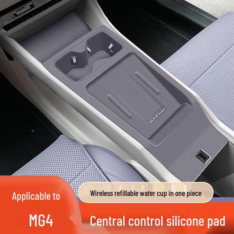 MG4 Central Control Silicone Pad with Wireless Charging and Cup Holder, Fits 26 Models