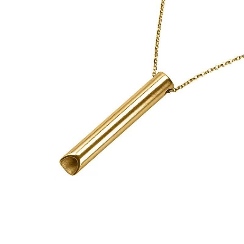 Stainless Steel Anxiety Breathing Necklace for Women Stress Relief Meditation Necklaces Yoga Ritual Female  Free Shipping