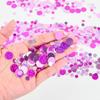 Glitzernde Runde PVC-Konfetti Runde Flocken Vase Ballonfüllungen für Hochzeits-Valentinstags-Dekoration