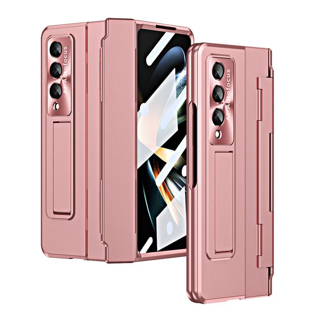 Hårt pansar för Samsung Galaxy Z Fold 4 Fold3 5G Fodral Stöd Gångjärnsskydd Glasfilm Skydd