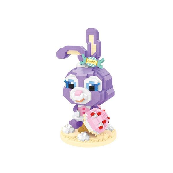 

Wise Hawk Nanoblock Dessert Purple Rabbit, смешанные цвета, популярные корейские игрушки