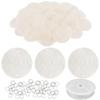 Acidea Capiz 100 Redondo Feito à Mão Capiz Concha Natural com Sino de Vento de Concha Suprimentos para Artesanato Conchas, Aprox.. Peças, Forma, Branco, Conchas, Conchas, Pratos,