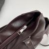 Leather Tote Bag Women's Fashion Shoulder Bag with Front Zip Pocket and Adjustable Crossbody Strap