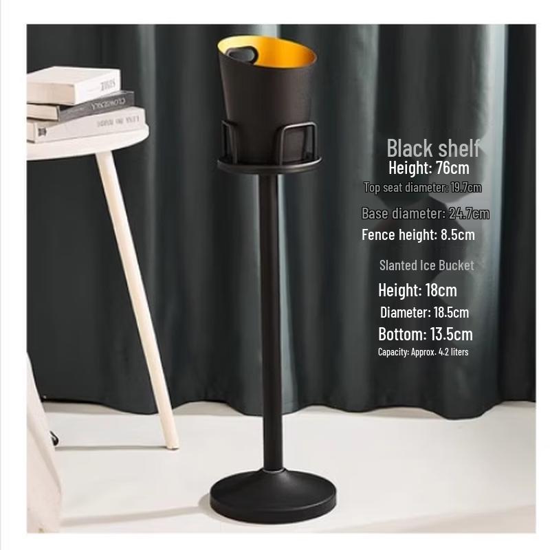ZISIZ Champagne Ice Bucket with Stand