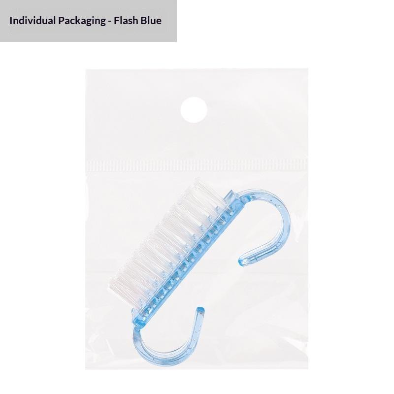 Colorful Soft Nail Cleaning Brushes Dense Bristles Ergonomic Non-Slip Handle for Daily Hand Foot Nail Care