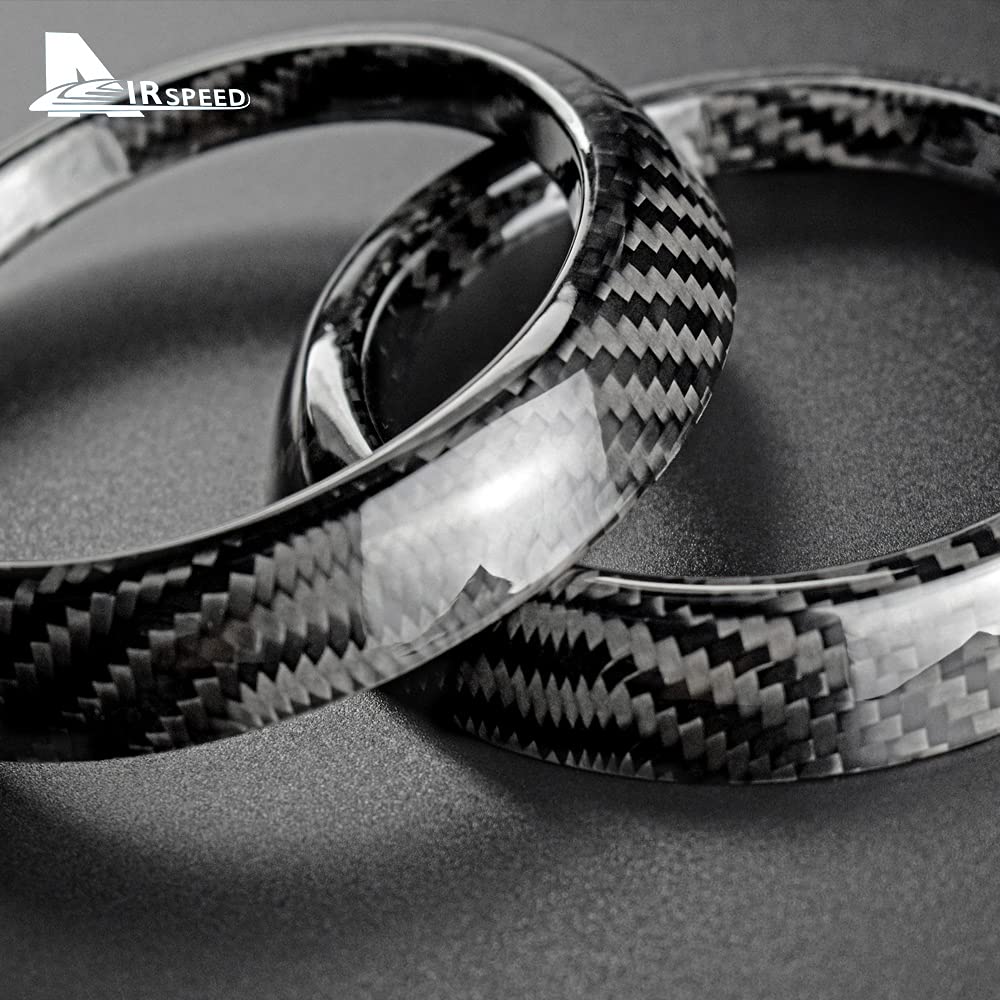 AIRSPEED Carbon Fiber Air Vent Interior Panel Decorative Cover for Chevrolet Camaro 2016-2021, Stain and Scratch Resistant, Set of 2