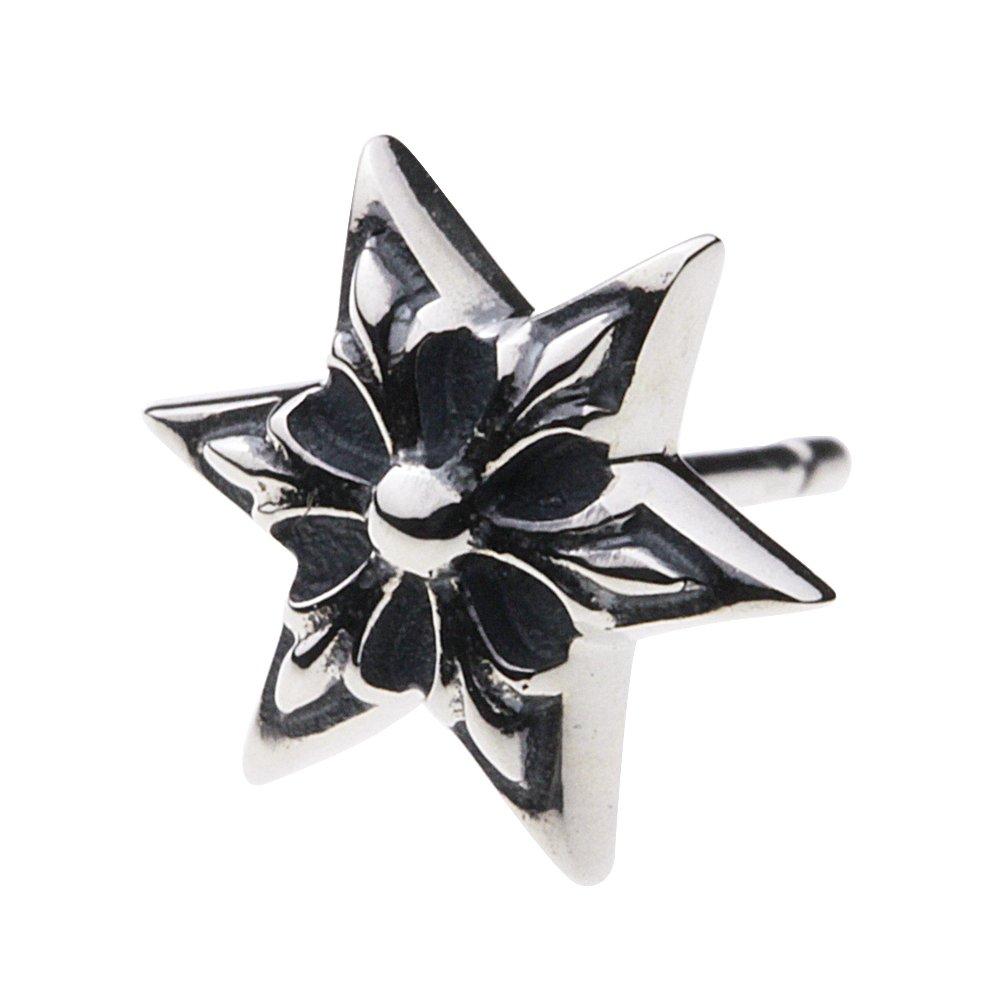 

6 point star earrings silver e0334 [Cenote] [925 accessories]