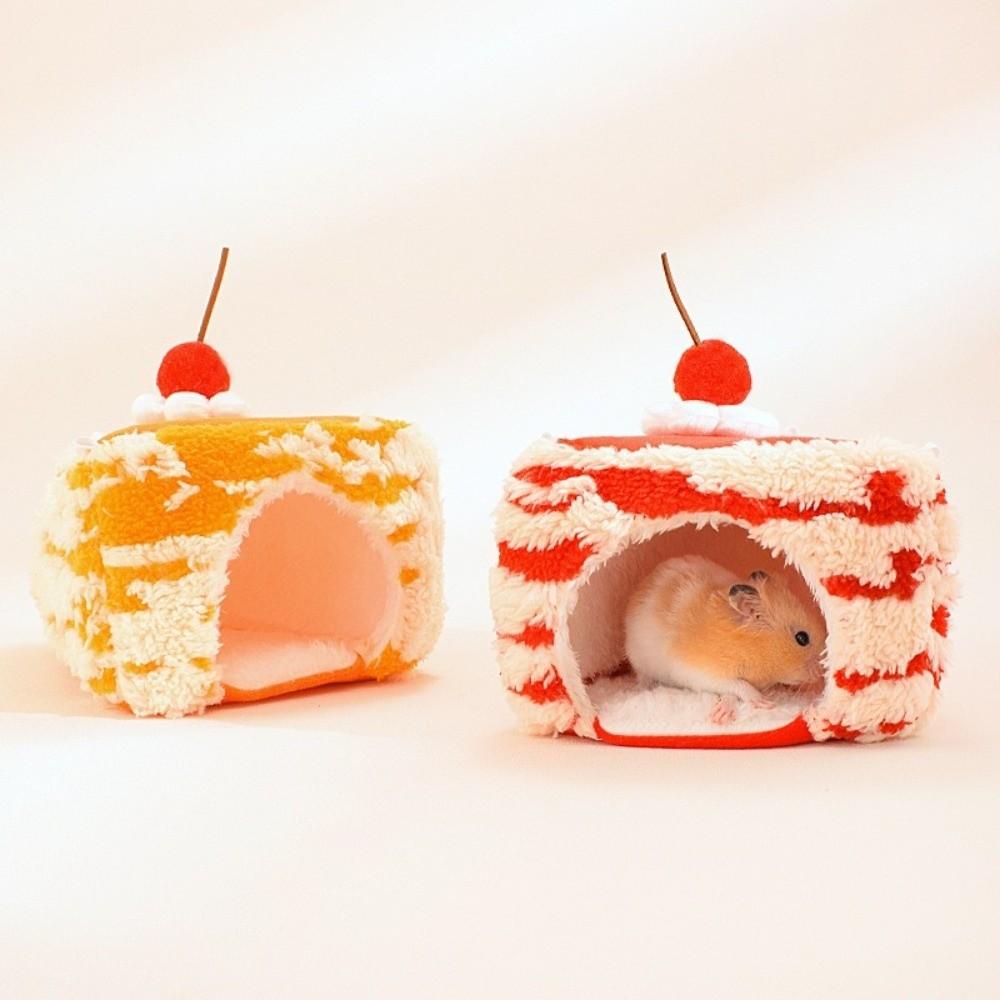Warm Simulated Cake Hamster Nest Thickened Small Pet Sleeping House Cold Weather