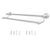 Bath Towel Bar Aluminum Alloy Rust Proof Double Rod Wall Mounted Towel Rack for Bathroom Kitchen