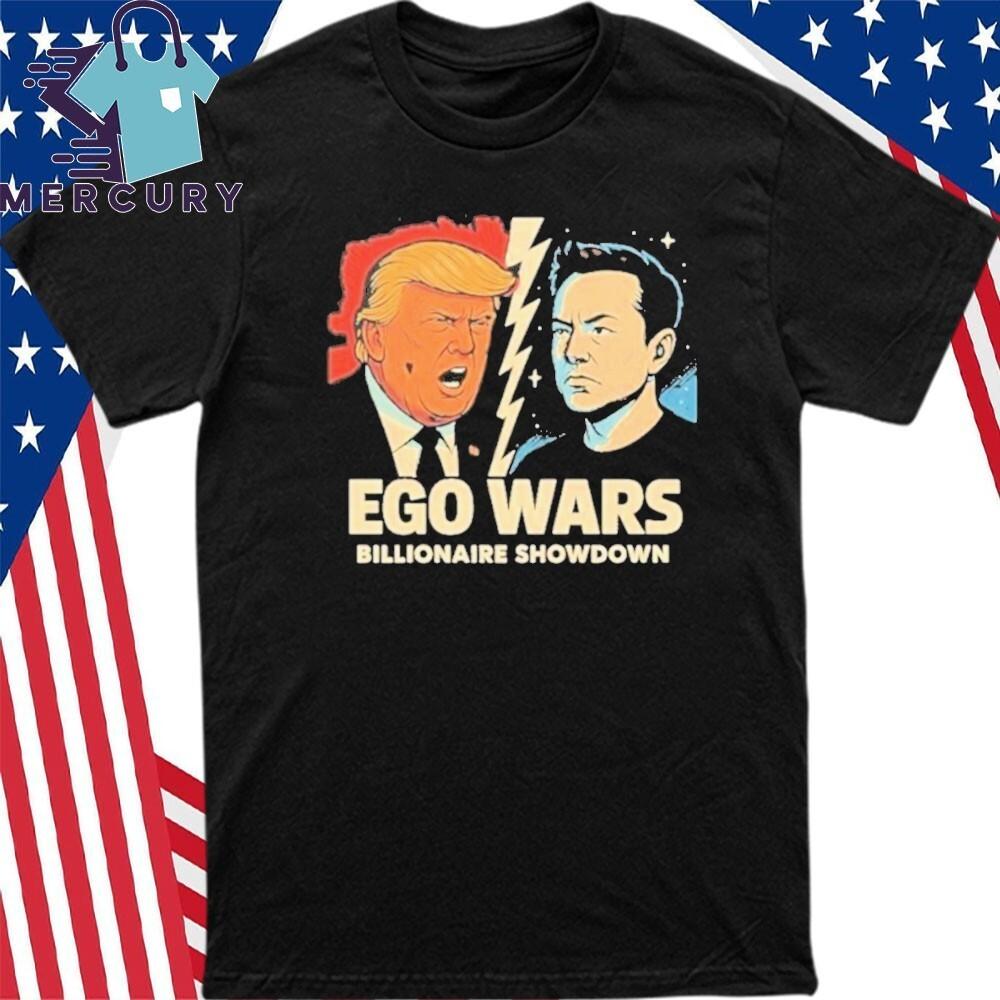 Трамп против Маска Графическая футболка  Войны Эго  Шоу Миллиардеров Унисекс XXL
