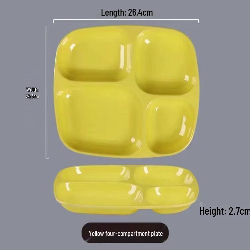 Thickened Melamine Divided Dinner Plate