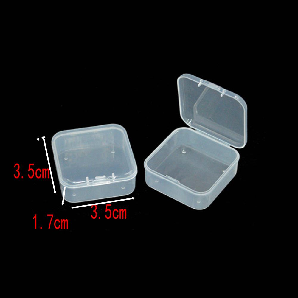5Pcs/10Pcs PP Storage Box Mini Transparent Plastic Case Container Square Rectangle Packaging Box for Jewellry Beads Small Items