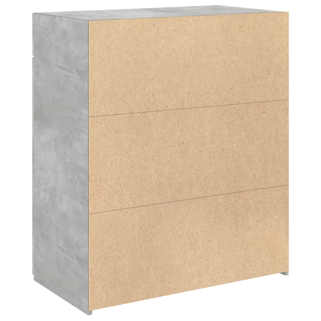Vidaxl Szafka, Szarość Betonu, 80X42,5X93 Cm, Materiał Drewnopochodny
