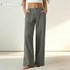 JPNTKY Women's Fashion Casual Solid Color Print Pants & Capris