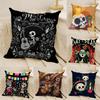 Festival D-Dia De Muertos 1 Pillow Case Linen Cushion Covers For Decorative Sofa Home Pillows Case Car Chair Pillows Cases